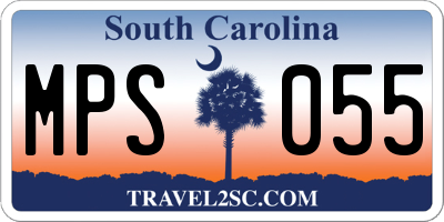 SC license plate MPS055