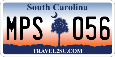 SC license plate MPS056