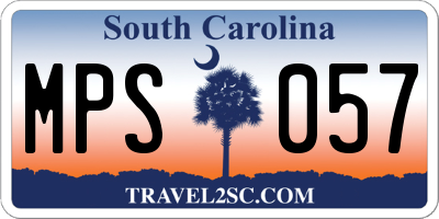 SC license plate MPS057
