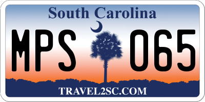 SC license plate MPS065