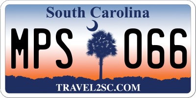 SC license plate MPS066
