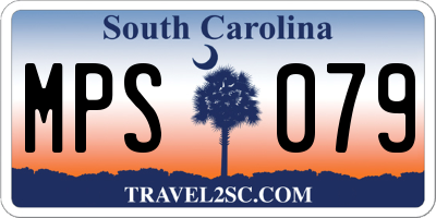 SC license plate MPS079
