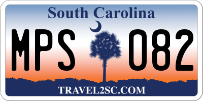 SC license plate MPS082