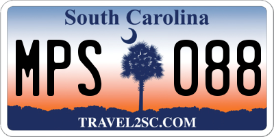 SC license plate MPS088