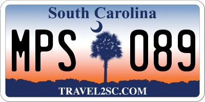 SC license plate MPS089