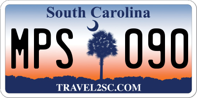 SC license plate MPS090