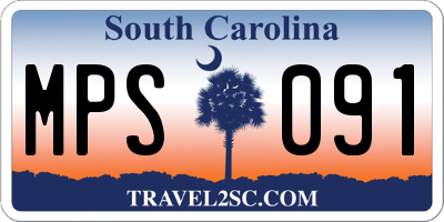 SC license plate MPS091