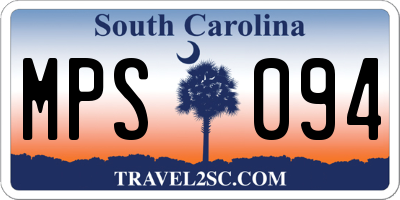 SC license plate MPS094