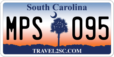 SC license plate MPS095