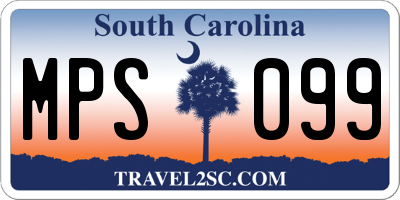 SC license plate MPS099