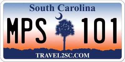 SC license plate MPS101
