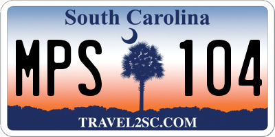 SC license plate MPS104