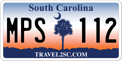 SC license plate MPS112