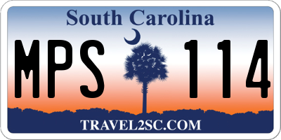 SC license plate MPS114