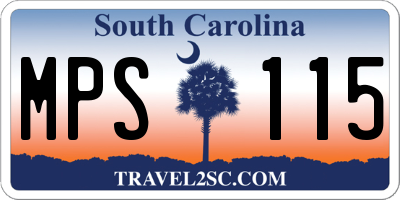 SC license plate MPS115