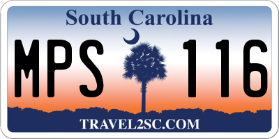 SC license plate MPS116