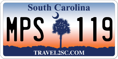 SC license plate MPS119