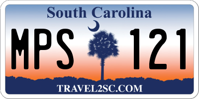 SC license plate MPS121