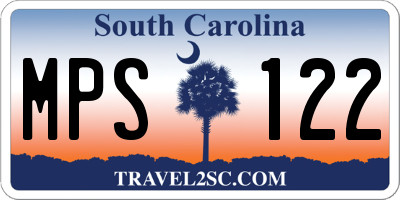SC license plate MPS122