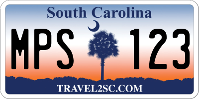 SC license plate MPS123