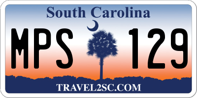 SC license plate MPS129