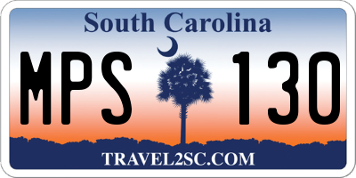 SC license plate MPS130