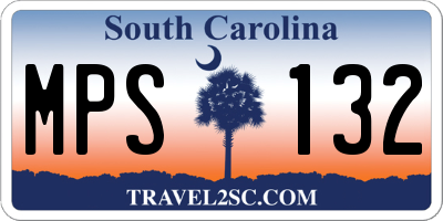 SC license plate MPS132