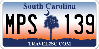 SC license plate MPS139