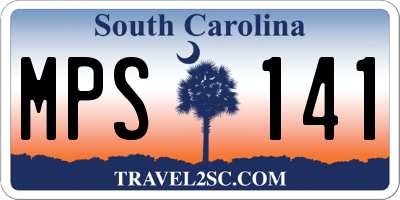SC license plate MPS141