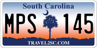SC license plate MPS145