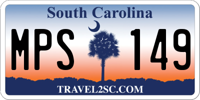 SC license plate MPS149