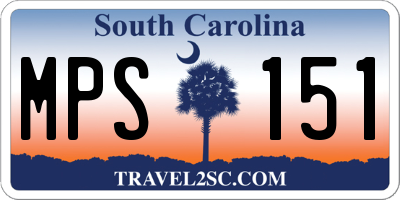 SC license plate MPS151