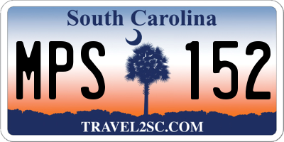 SC license plate MPS152