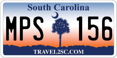 SC license plate MPS156