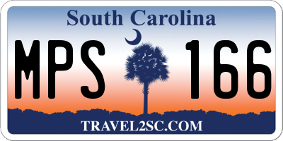 SC license plate MPS166