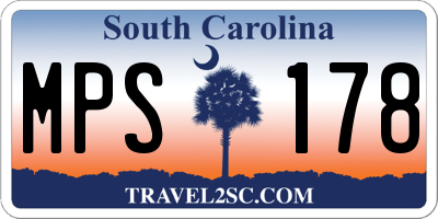 SC license plate MPS178