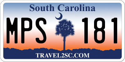 SC license plate MPS181