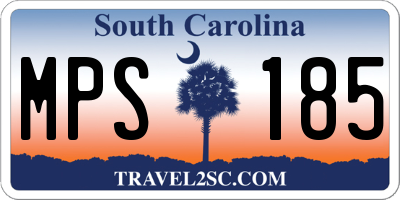 SC license plate MPS185