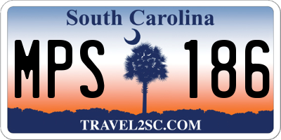 SC license plate MPS186