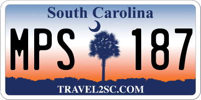 SC license plate MPS187