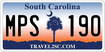 SC license plate MPS190