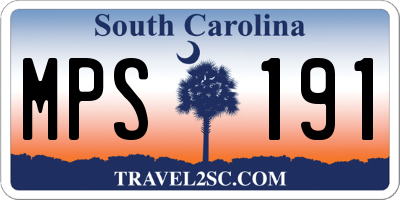 SC license plate MPS191