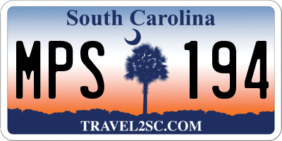 SC license plate MPS194
