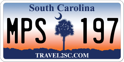SC license plate MPS197