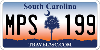 SC license plate MPS199