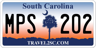 SC license plate MPS202