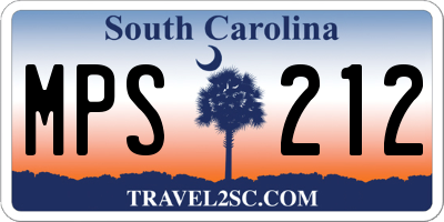 SC license plate MPS212