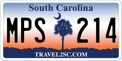 SC license plate MPS214
