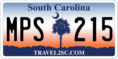 SC license plate MPS215