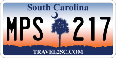 SC license plate MPS217